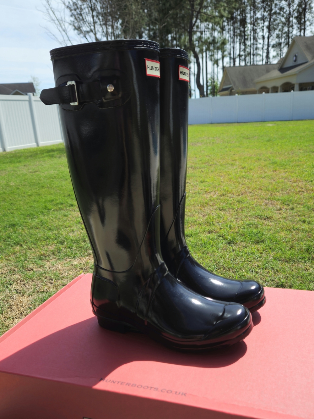 Hunter Tall Gloss Black Rain Boots